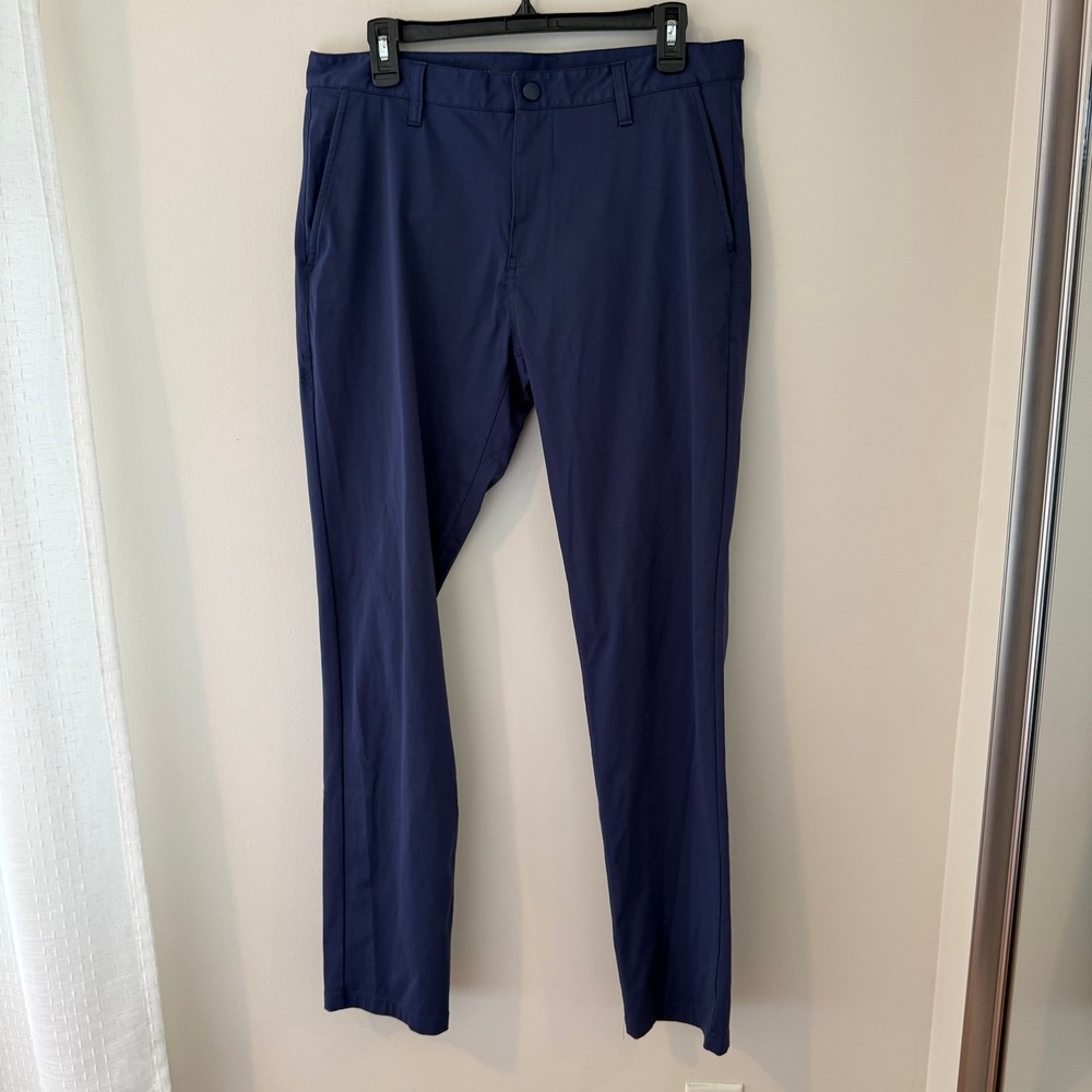 Rhone Commuter Pants Mens 33 Navy Blue Slim Straight Performance Trousers‎